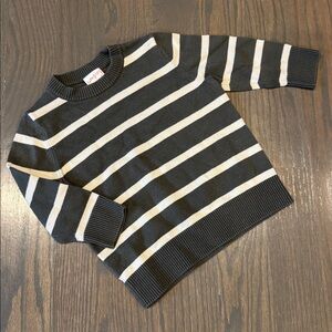 Jumping Beans Green & Cream Striped Sweater | 2T